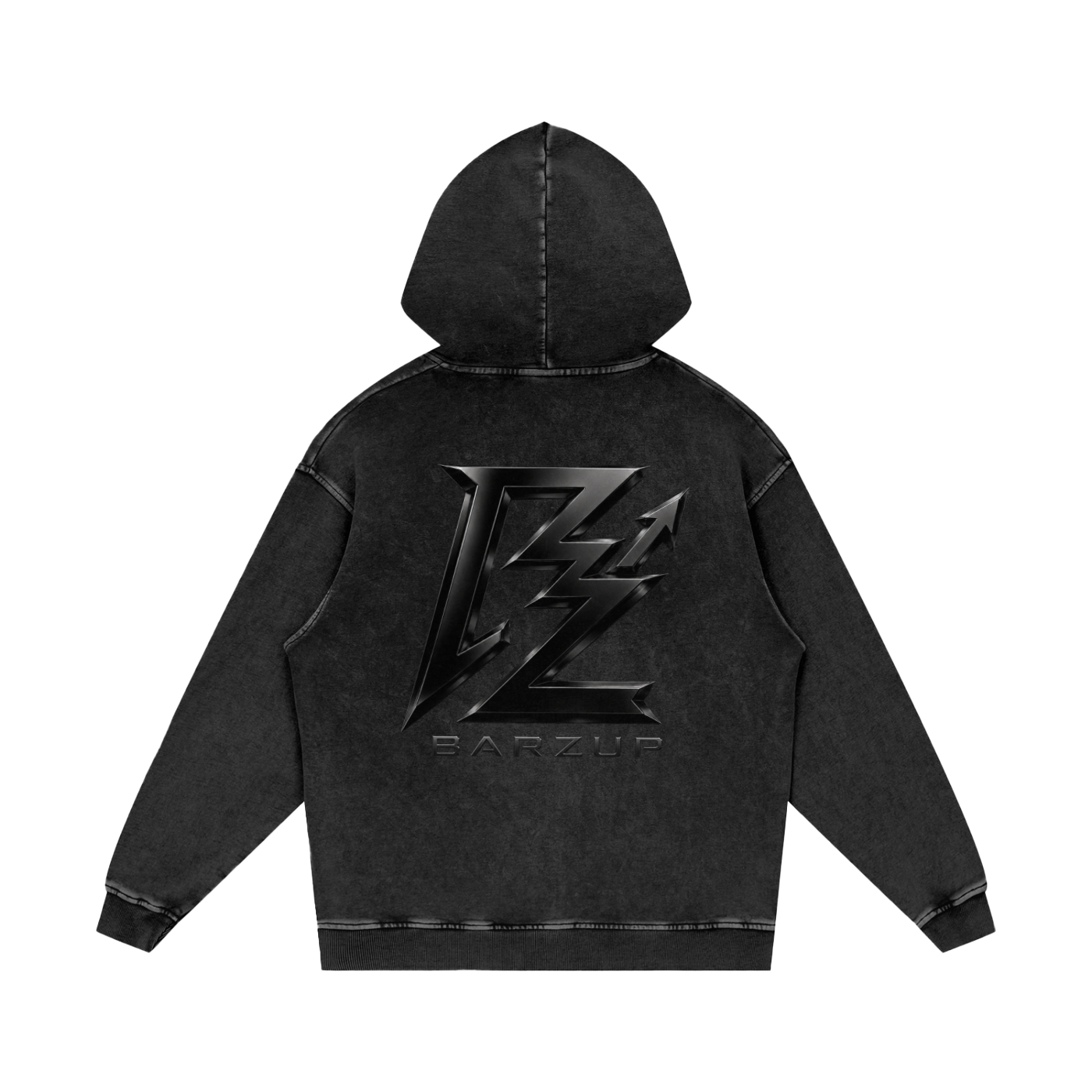 BARZUP Snow Washed Heavyweight Cotton Hoodie