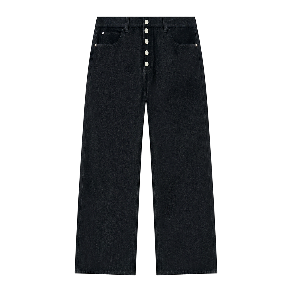 BARZUP Men’s Signature Vintage Wash Wide-Leg Denim