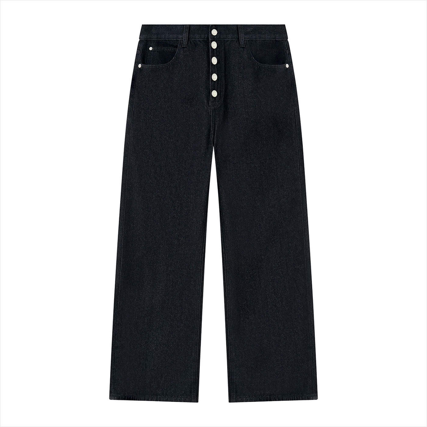 BARZUP Men’s Signature Vintage Wash Wide-Leg Denim