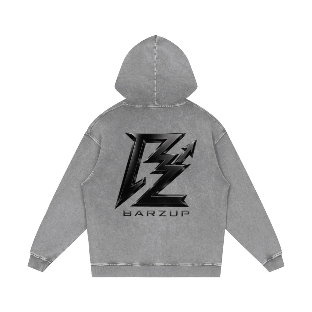 BARZUP Snow Washed Heavyweight Cotton Hoodie