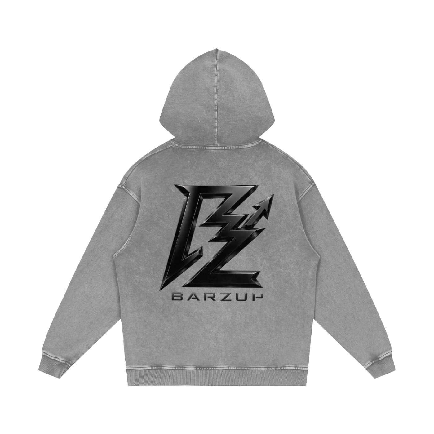 BARZUP Snow Washed Heavyweight Cotton Hoodie
