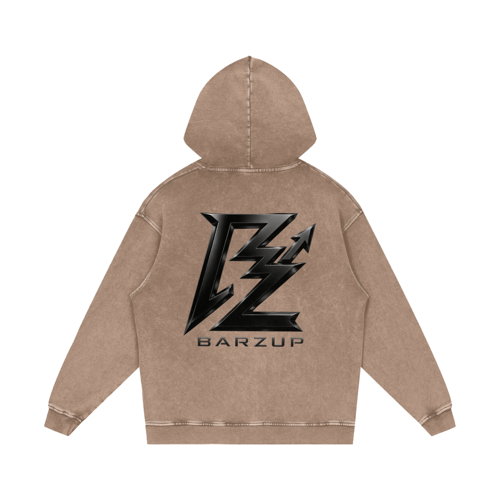 BARZUP Snow Washed Heavyweight Cotton Hoodie