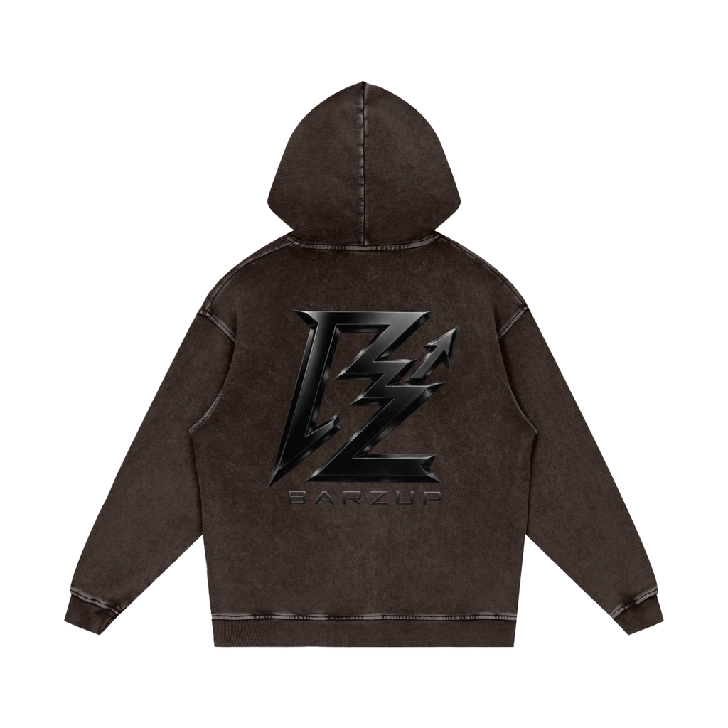 BARZUP Snow Washed Heavyweight Cotton Hoodie