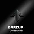 BARZUP upward arrow logo on black background