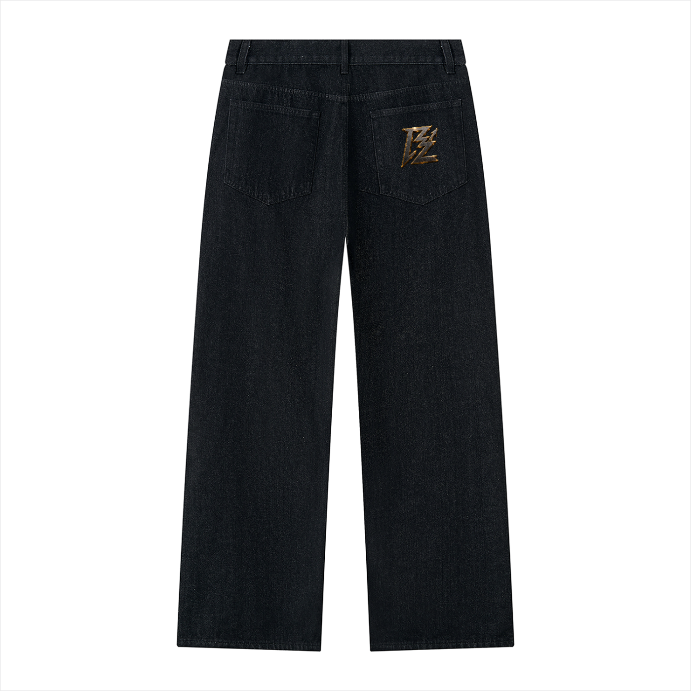 BARZUP Men’s Signature Vintage Wash Wide-Leg Denim