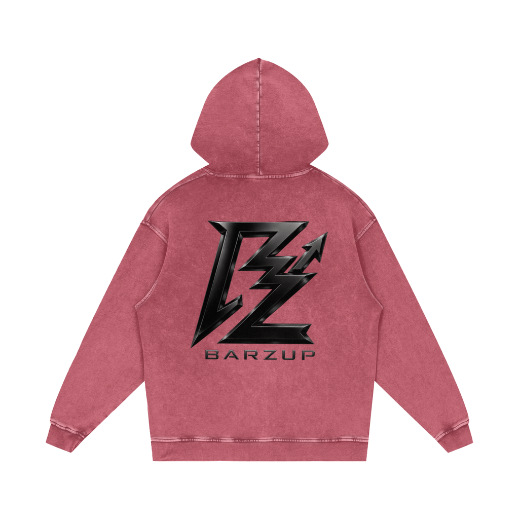 BARZUP Snow Washed Heavyweight Cotton Hoodie