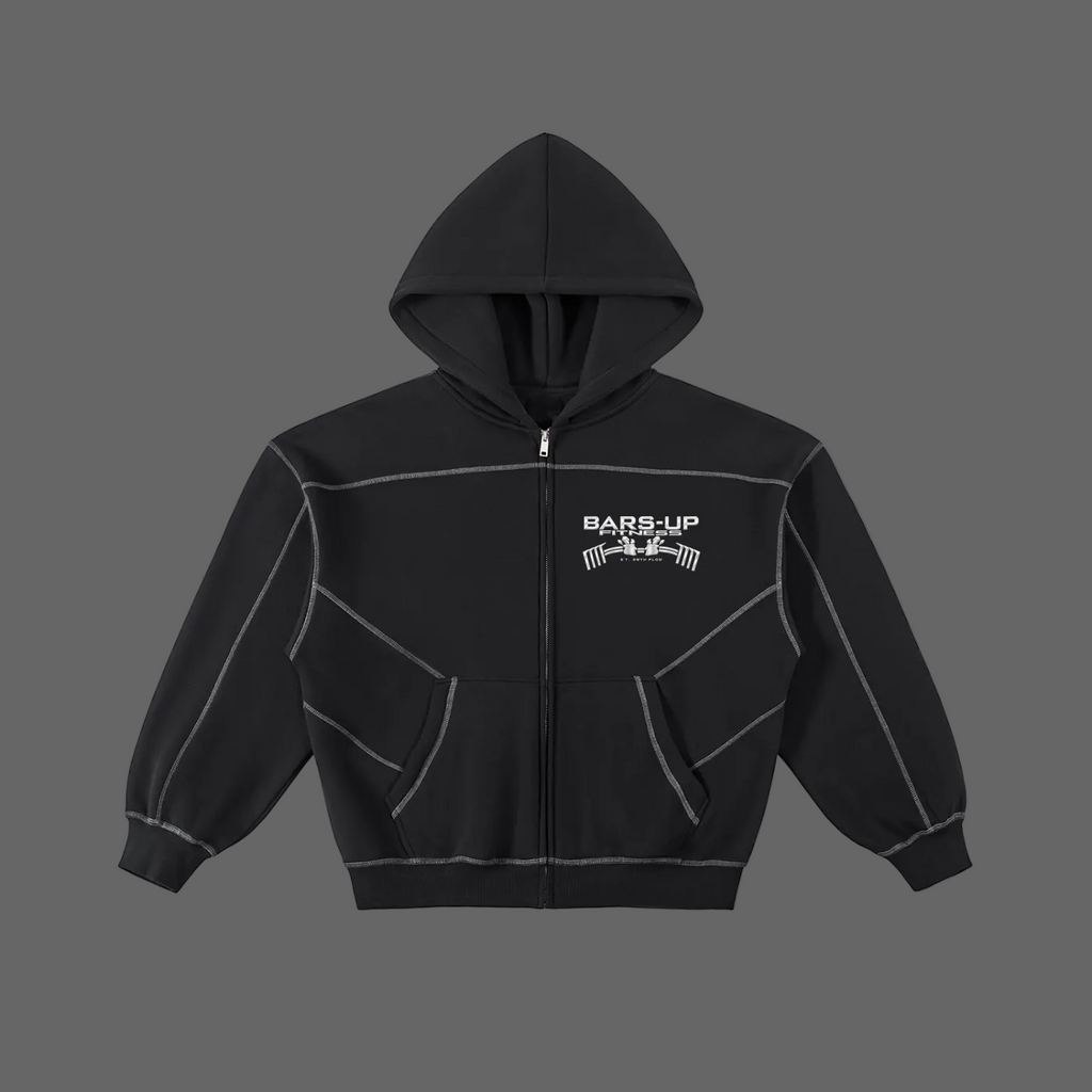 BARZUP Original Legacy Contrast-Stitched Zip Hoodie