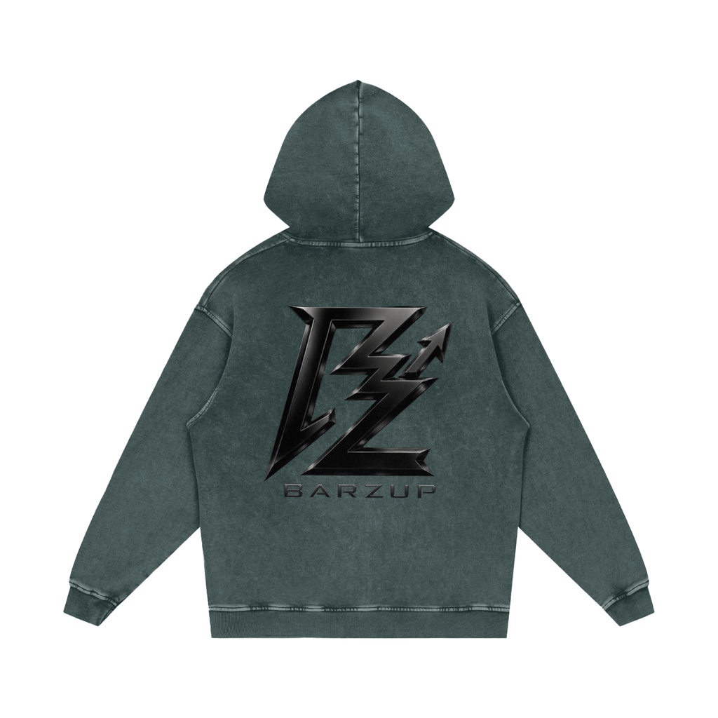 BARZUP Snow Washed Heavyweight Cotton Hoodie