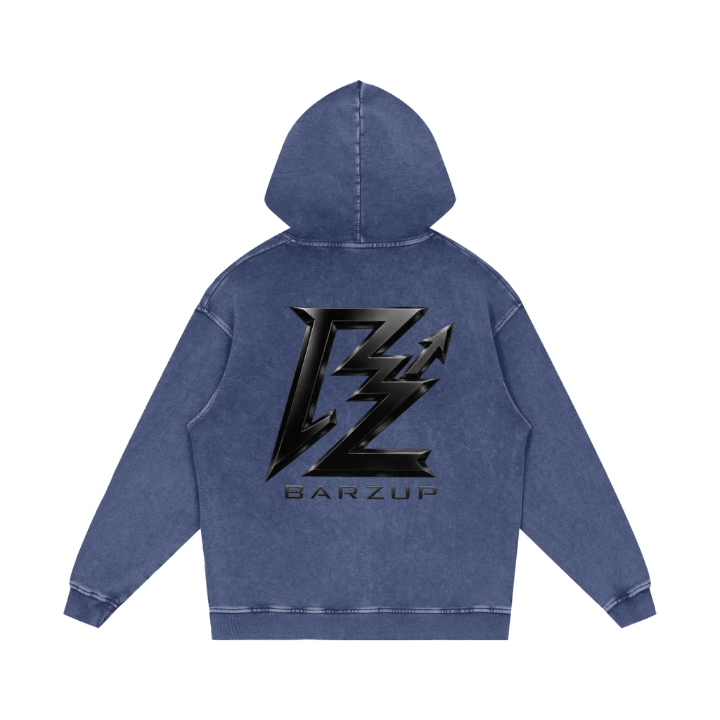 BARZUP Snow Washed Heavyweight Cotton Hoodie