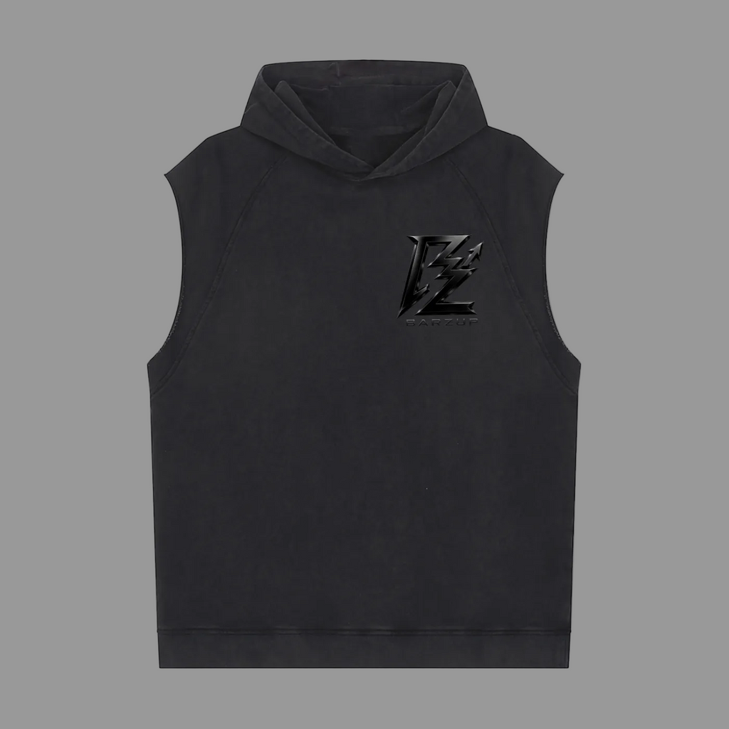 BARZUP Stealth Monogram Sleeveless Hoodie